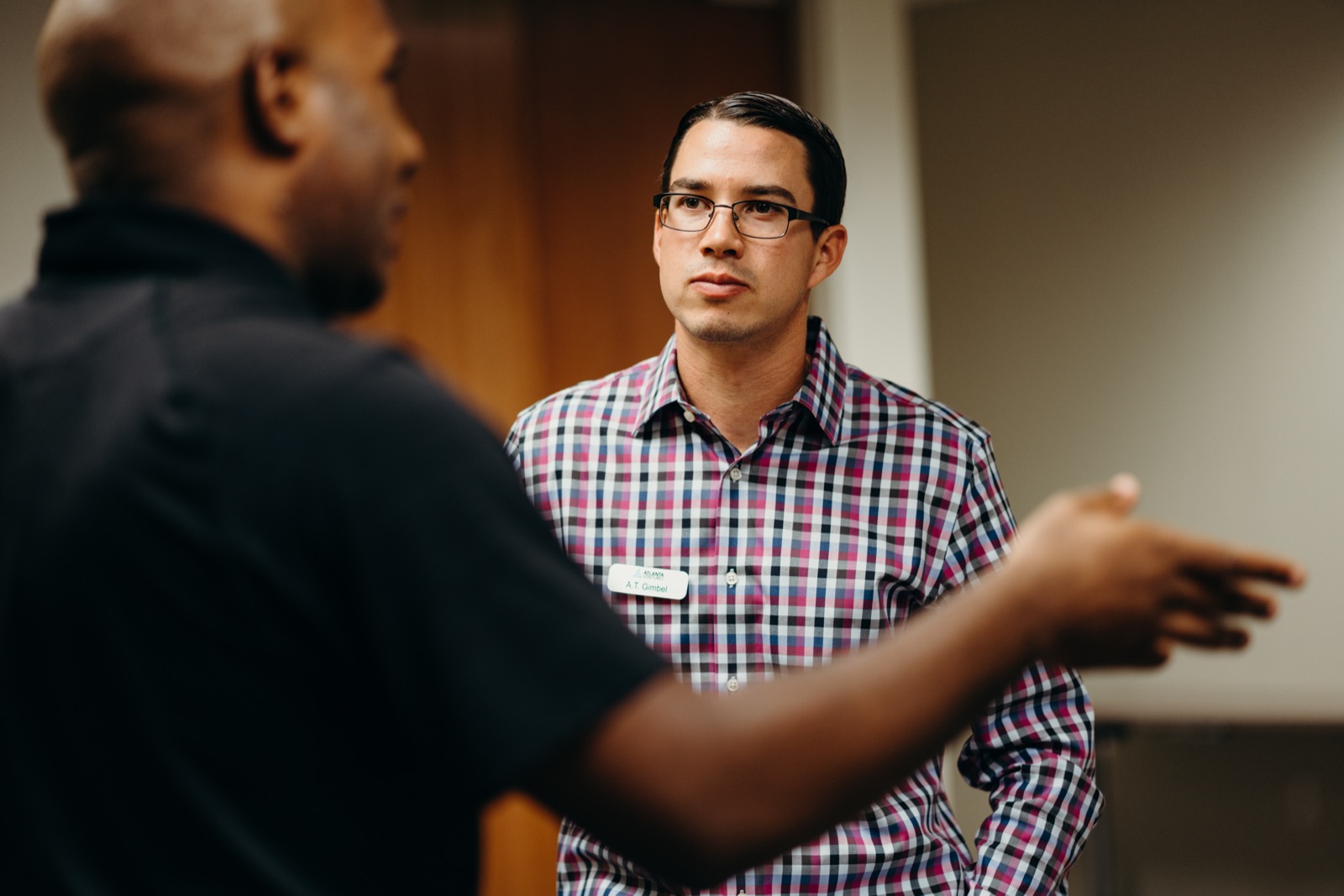 Attendees listening