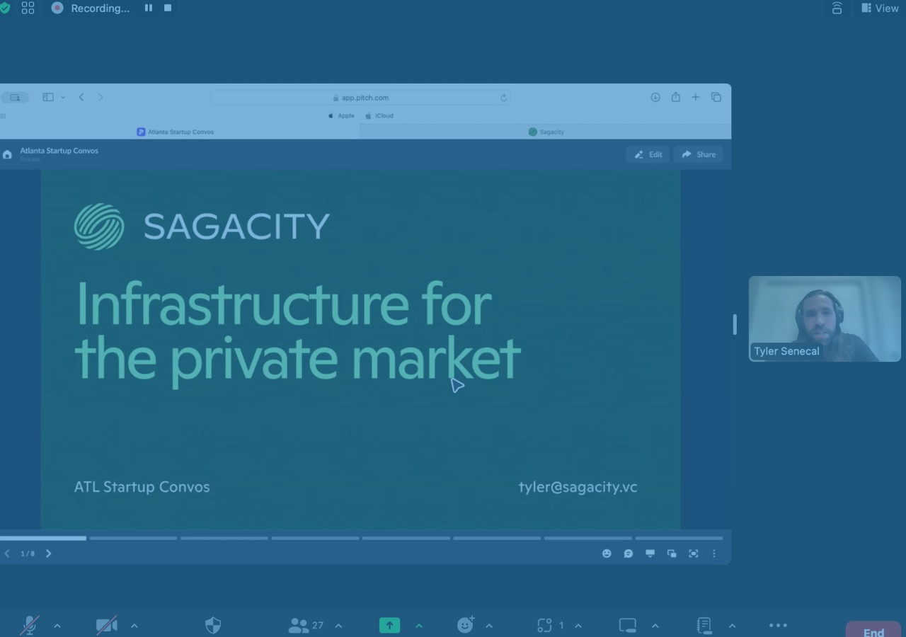 Tyler Senecal presenting Sagacity